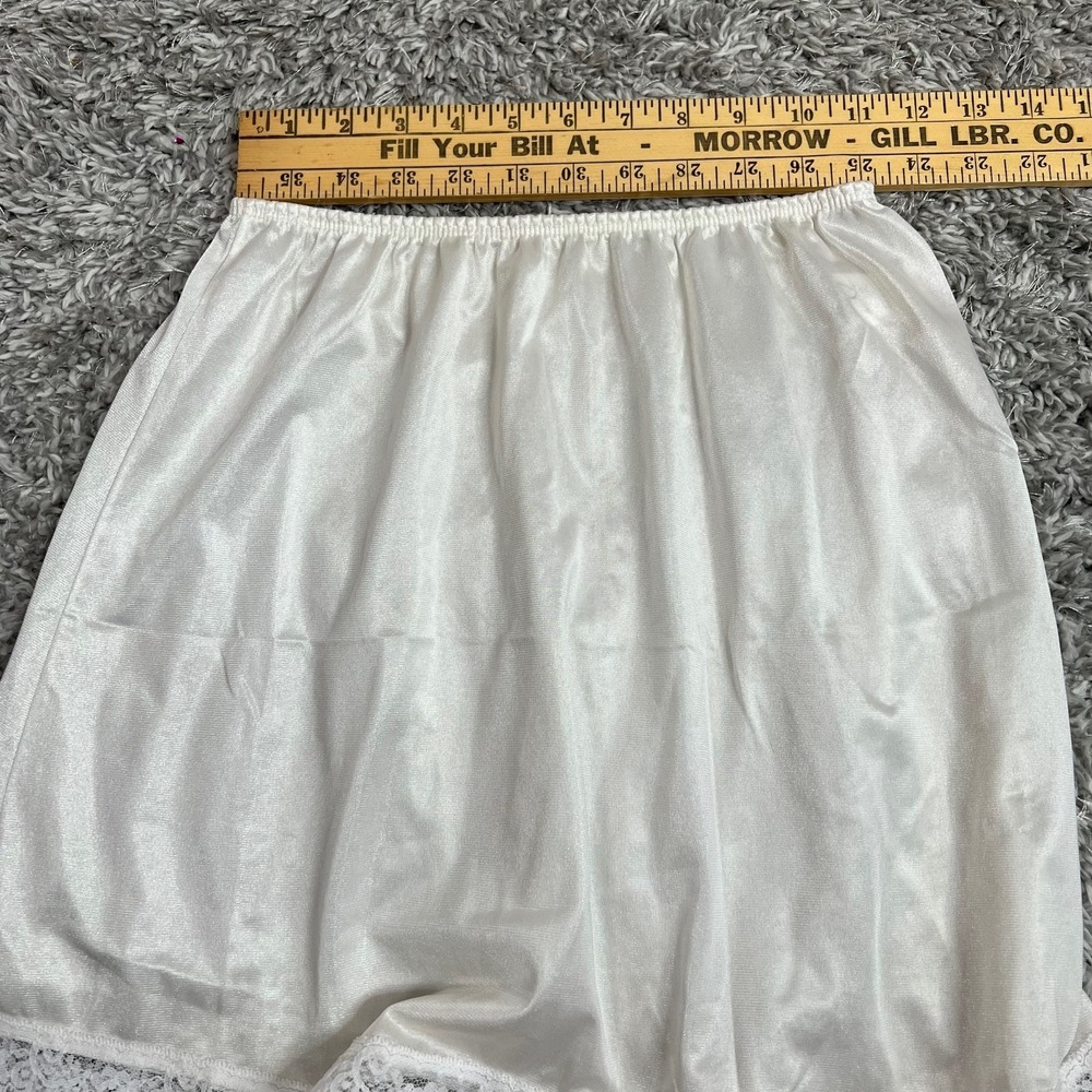 Vintage Deena Half Slip Womens Size Medium Ivory Lace Trim Soft Girl Dainty - Picture 6 of 8